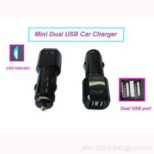 Dual USB Car Charger with Small Size
